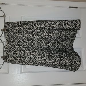 Black and White Brocade skirt